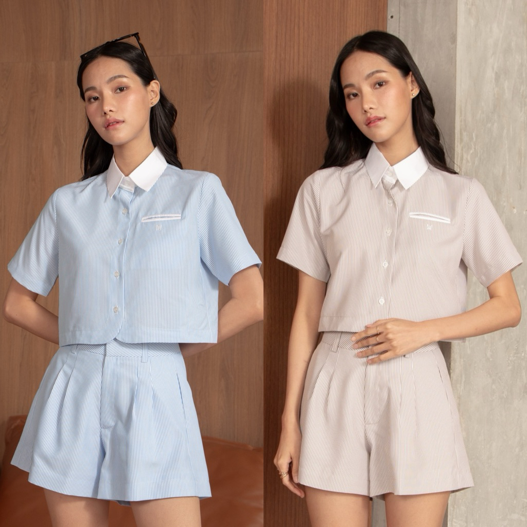 Marr.raiment | Capheny Crop Shirt 🪡[ชุดเซ็ต/แยกชิ้น]
