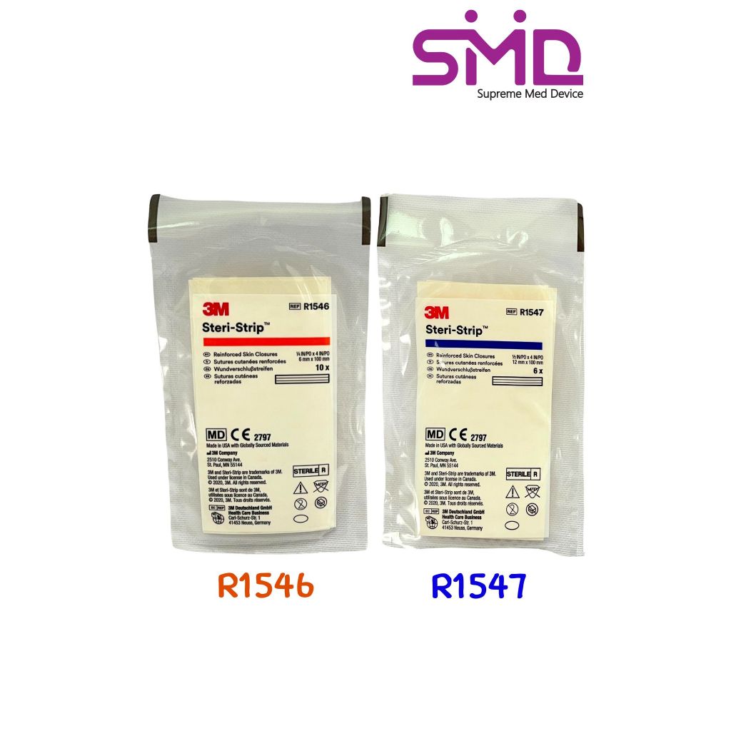 3M Steri-Strip แผ่นเทปปิดแผล สเตอร์ไรด์ R1546, R1547 (แบบซอง)