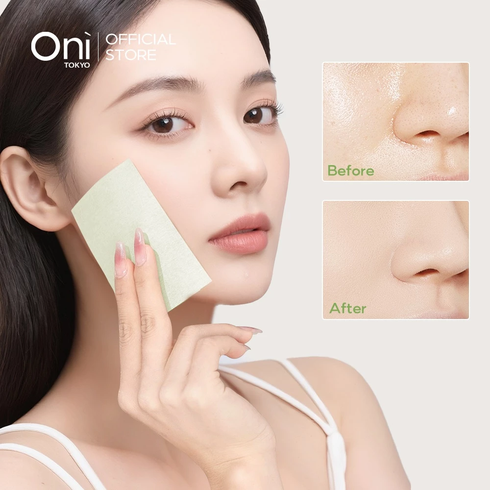 Oni Strong Oil Control Blotting Paper, Ultra-Absorbent Face for Shine-Free Skin, กระดาษซับมันแบบพกพา กระดาษซับมันไม่มีน้