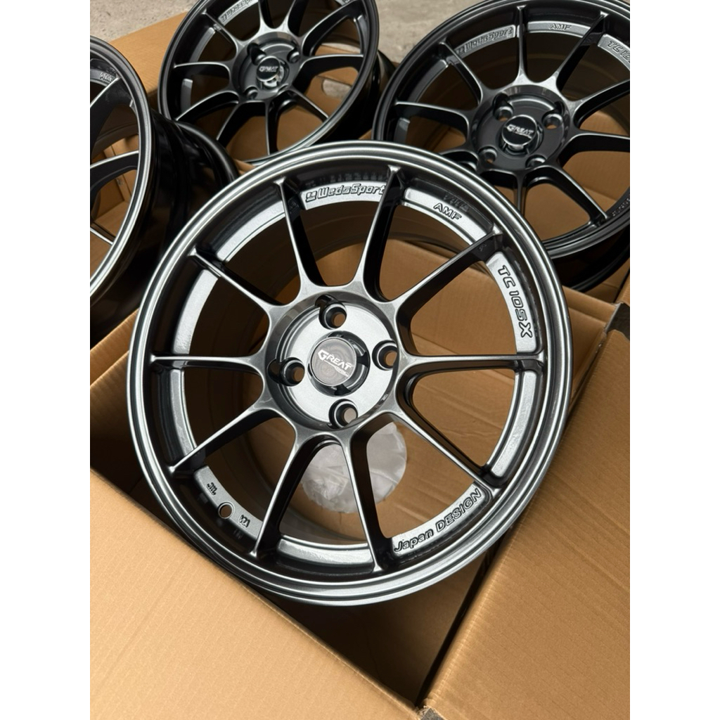 แม็กใหม่TC105Xขอบ15กว้าง7ออฟ+35ใส่4/100(ราคาขายต่อ1วง)