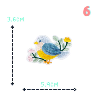 🐤ตัวรีดลายนกน้อยเจ้าหญิง ชุดC62 สไตล์คุณหนู รีดง่าย ละมุนทุกมุมมอง รีดง่ายไม่ต้องเย็บ