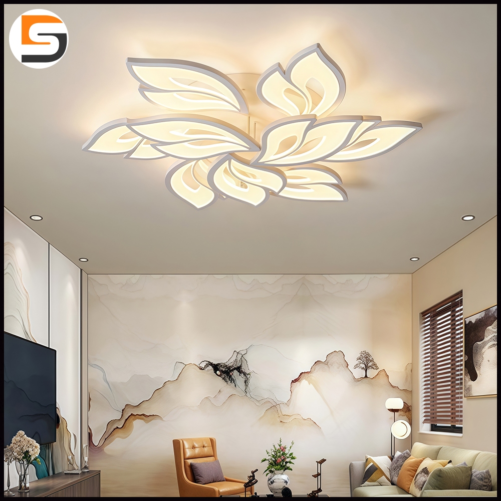 LED โคมไฟเพดาน นอร์ดิก การออกแบบที่ทันสมัย ห้องนั่งเล่น ห้องนอน ดอกไม้ โรงแรม โคมระย้า ไฟติดห้องนอน