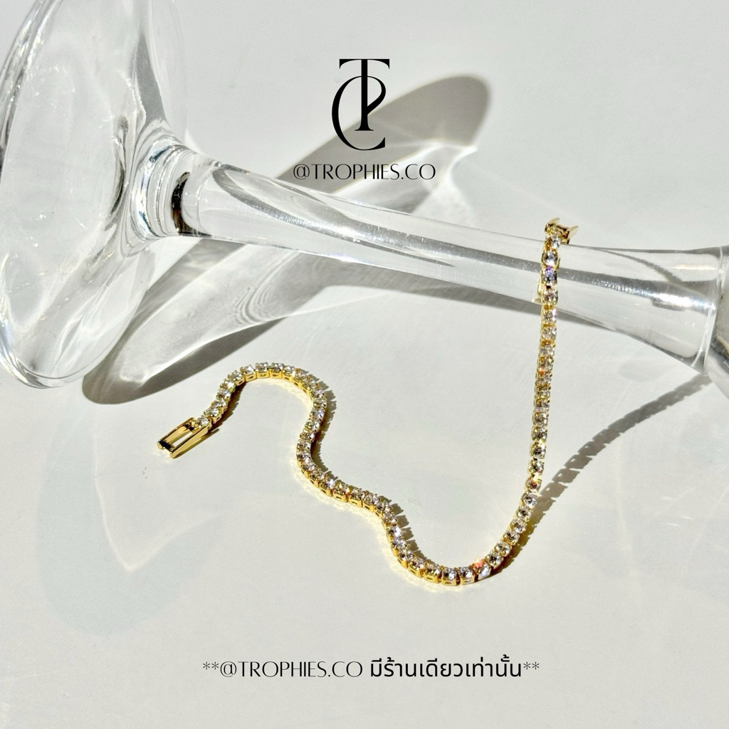 Trophies.co - Gemmy Bracelet กำไลเพชร สร้อยข้อมือเพชร (Size 14 / 16 ) รบกวนวัดขนาดก่อนไม่รับเปลี่ยน/คืนสินค้า : (BR-003)