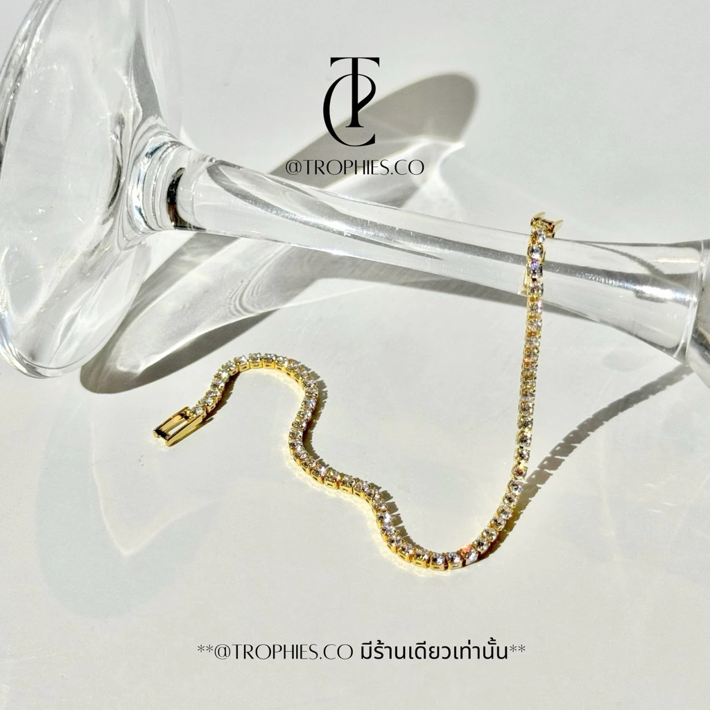 Trophies.co - Gemmy Bracelet กำไลเพชร สร้อยข้อมือเพชร (Size 14 / 16 ) รบกวนวัดขนาดก่อนไม่รับเปลี่ยน/คืนสินค้า : (BR-003)