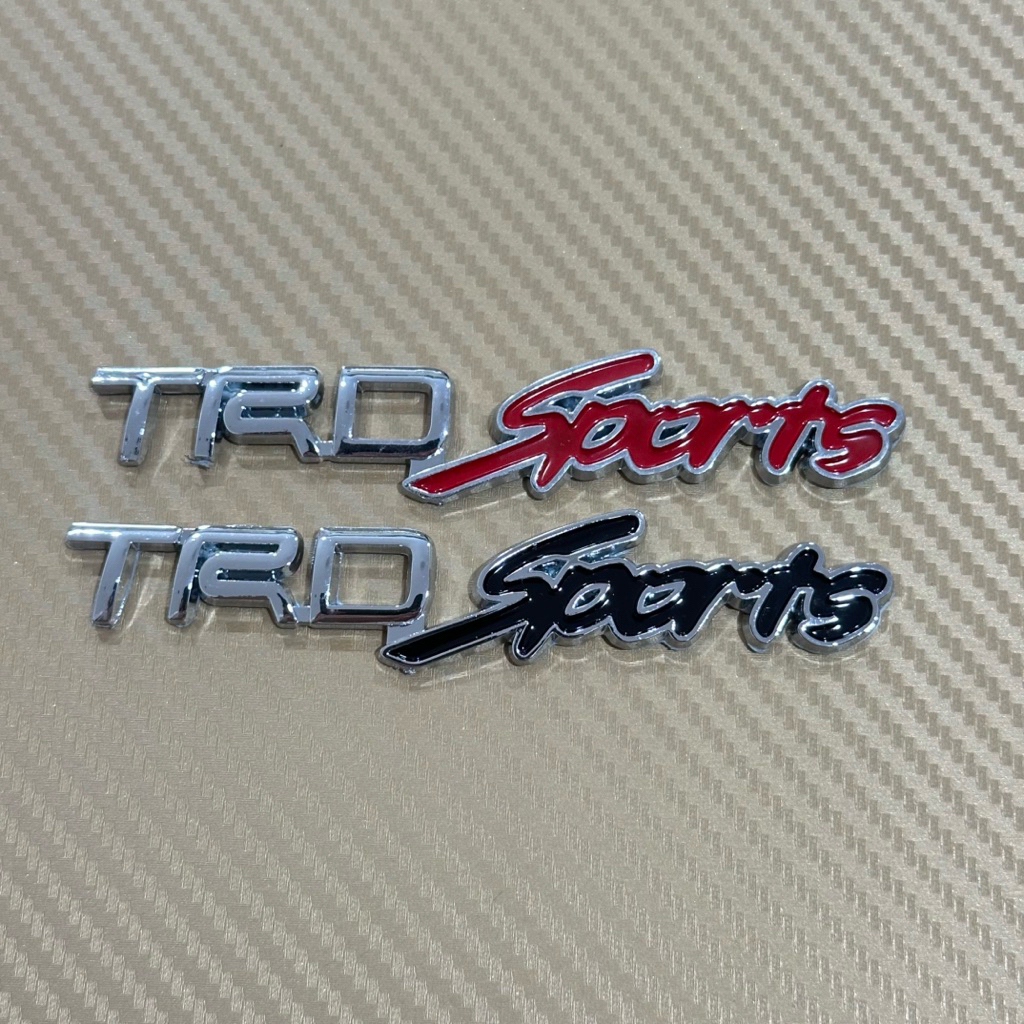 โลโก้* TRD sports ติดรถ Toyota  ขนาด* 2 x 11.5 cm ราคาต่อชิ้น