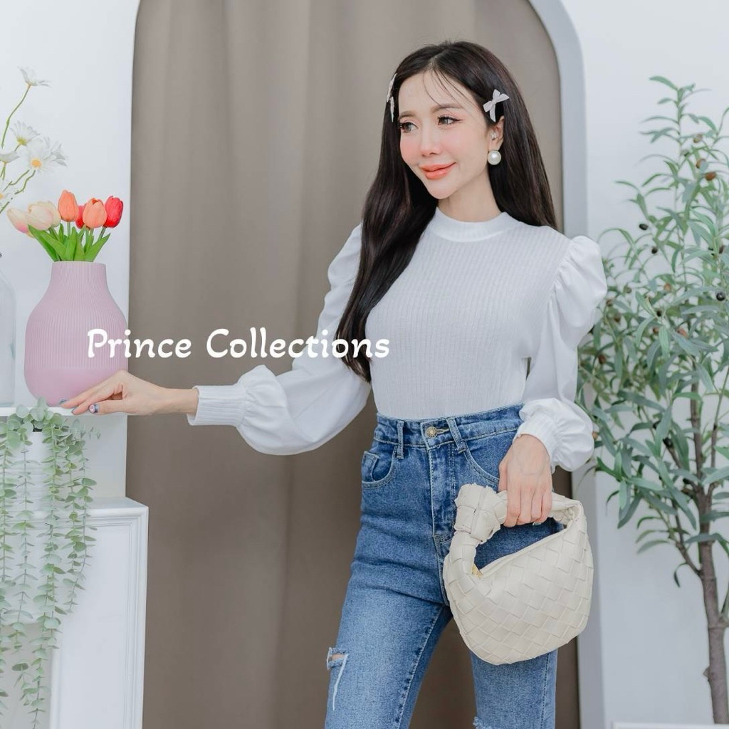 เสื้อไหมร่องแขนยาว คอตั้ง ตัดสีด้วยแขนผ้าโพลีเอสเตอร์ เสื้อกันหนาว