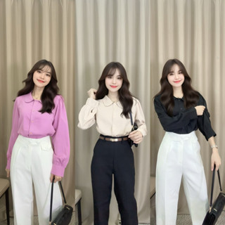 เสื้อคอบัวแขนยาว รุ่น Daisy Days