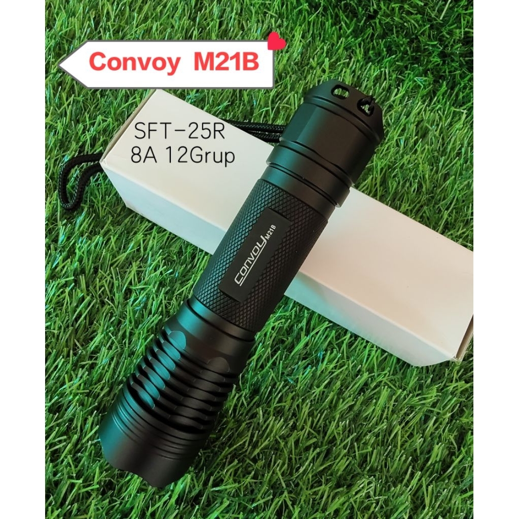 Convoy M21B Driver 8A หลอด SFT-25R สว่าง2100ลูเมน แสงขาว 6500K 21700*1(ไม่แถมแบต)