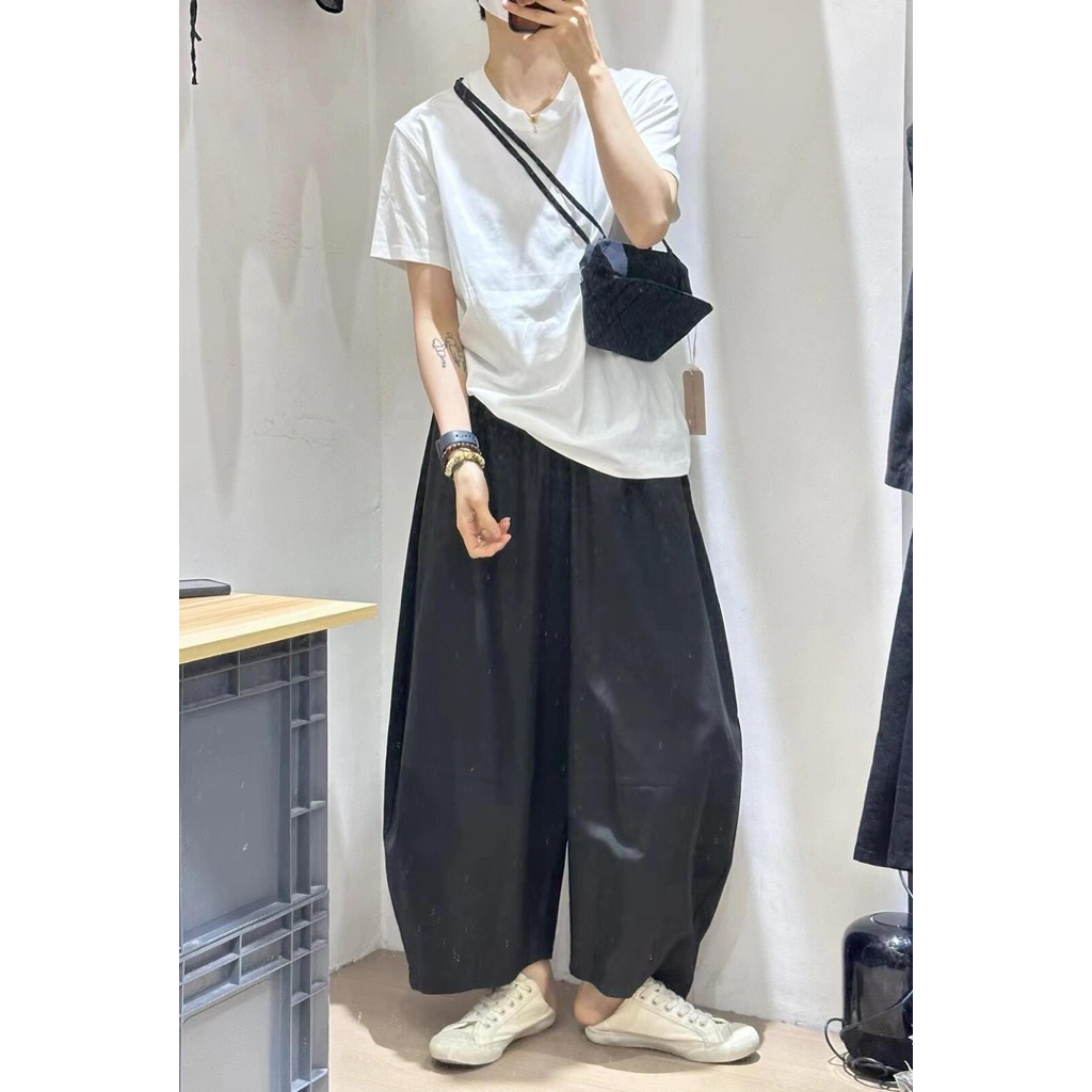 กางเกงทรงกระบอกใหญ่  Balloon pants ยับยาก ไม่พริ้ว ใส่ได้ทั้ง ชาย หญิงใส่1629#