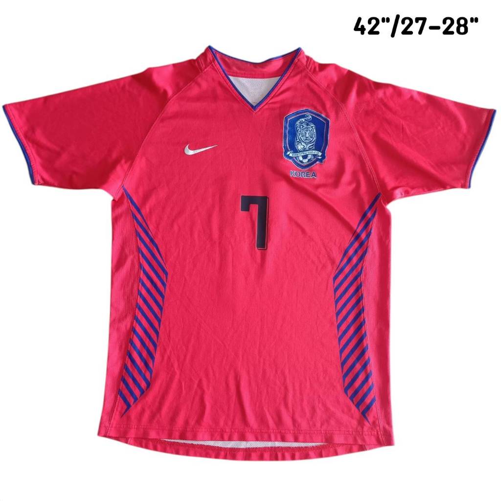 NIKE maglia Korea Park Ji Sung#7 WC 2006 Japan Korea JERSEY football Shirt size M เสื้อบอล ไนกี้แม็ก
