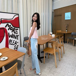 FLORE | rosen baby pink cami tank เสื้อสายเดี่ยวชีฟอง