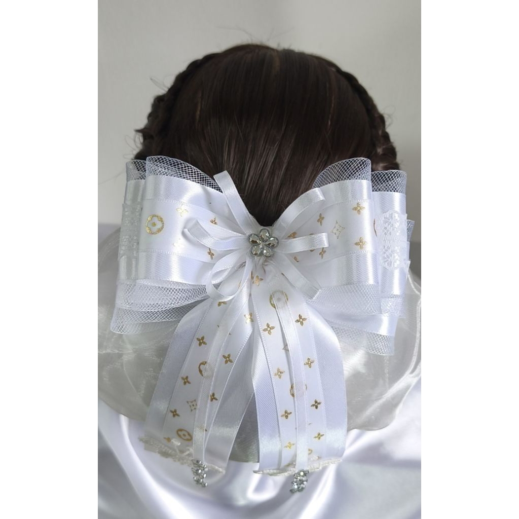 กิ๊ฟ+เน๊ตคลุมผม  ขนาดใหญ่ 15.5 cm. ** ราคาส่ง **โบว์เด้งไม่แบน ตัวกิ๊ฟใหญ่แข็งแรง**หมดสต็อกรอบนี้ราคาปรับขึ้นตามวัสดุ - รูปที่ 5