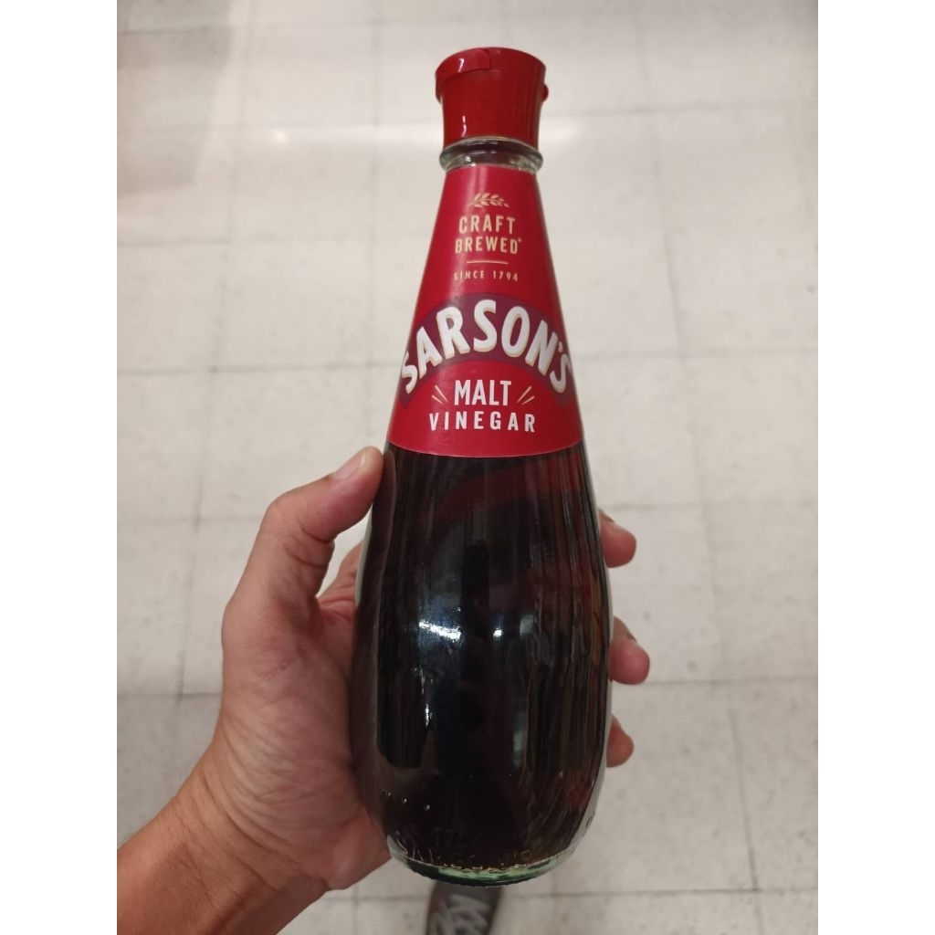 Sarson Malt Vinegar Sauce 400Ml.ซอสเปรี้ยวกับข้าวม้อสำหรับราดสลัด