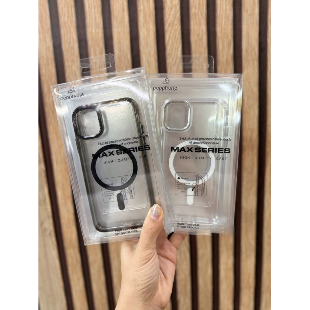 ~popphone เคสใส แม่เหล็กชาร์จได้ เคสเหมาะสำหรับโทรศัพท์ For Ip11