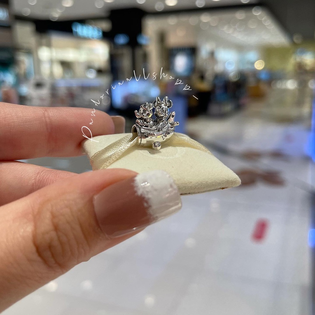(ของแท้100%)Pandora silver disney charm เครื่องบินมิกกี้&มินนี่