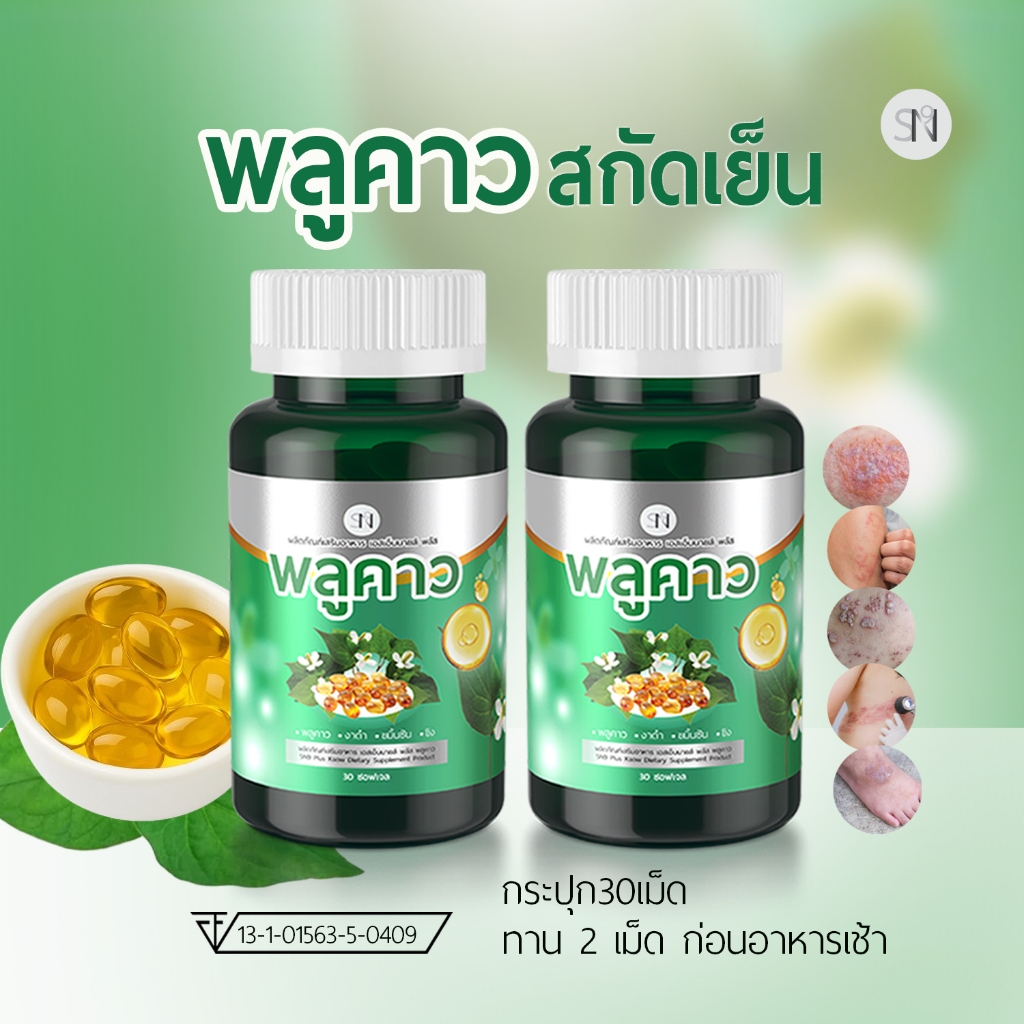 Mall-[ตะกล้าบริษัท] SN9พลูคาวสกัดเย็น  พลูคาว คาวตอง SN9 Plus Plu kaow แบรนด์SN9