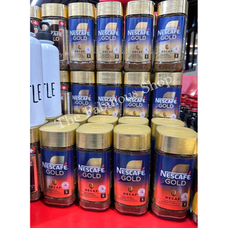 [Exp:09.2027] Nescafe Gold DECAF (Rich&Smooth) 200g. กาแฟสำเร็จรูปที่สกัดกาแฟอีนออกชนิดฟรีซดรายจำนวน 1 ขวด