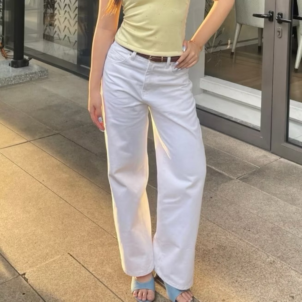 สีขาวแค่ซักbetty baggy jeans(xs-xxl) by Duex Studio กางเกงยีนส์เอวต่ำกำลังดี