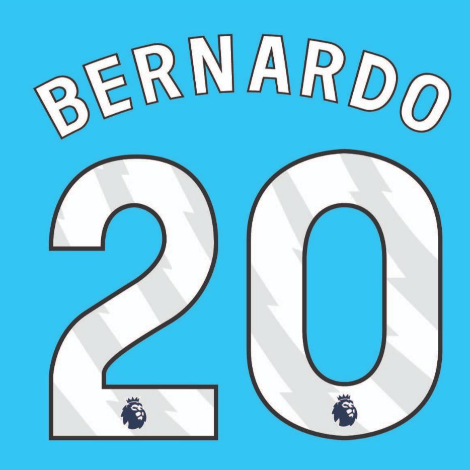 ฟ้อน EPL ชื่่อ-เบอร์ ทีม แมนฯซิตี้ (สีขาว) 2025/26