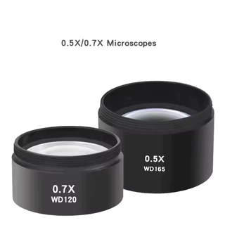 Wd165 0.5X 0.7× กล้องจุลทรรศน์สเตอริโอเสริมเลนส์วัตถุประสงค์เลนส์ Barlow 1-7/8นิ้ว (M48Mm) ด้าย