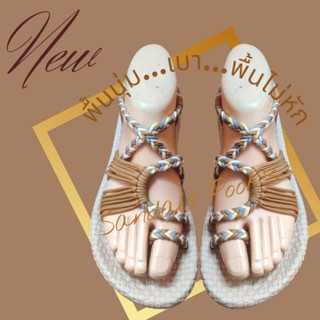 📌พร้อมส่งรองเท้าแตะเชือกสานแฮนด์เมดรองเท้าแตะผู้หญิงแฟชั่นพื…