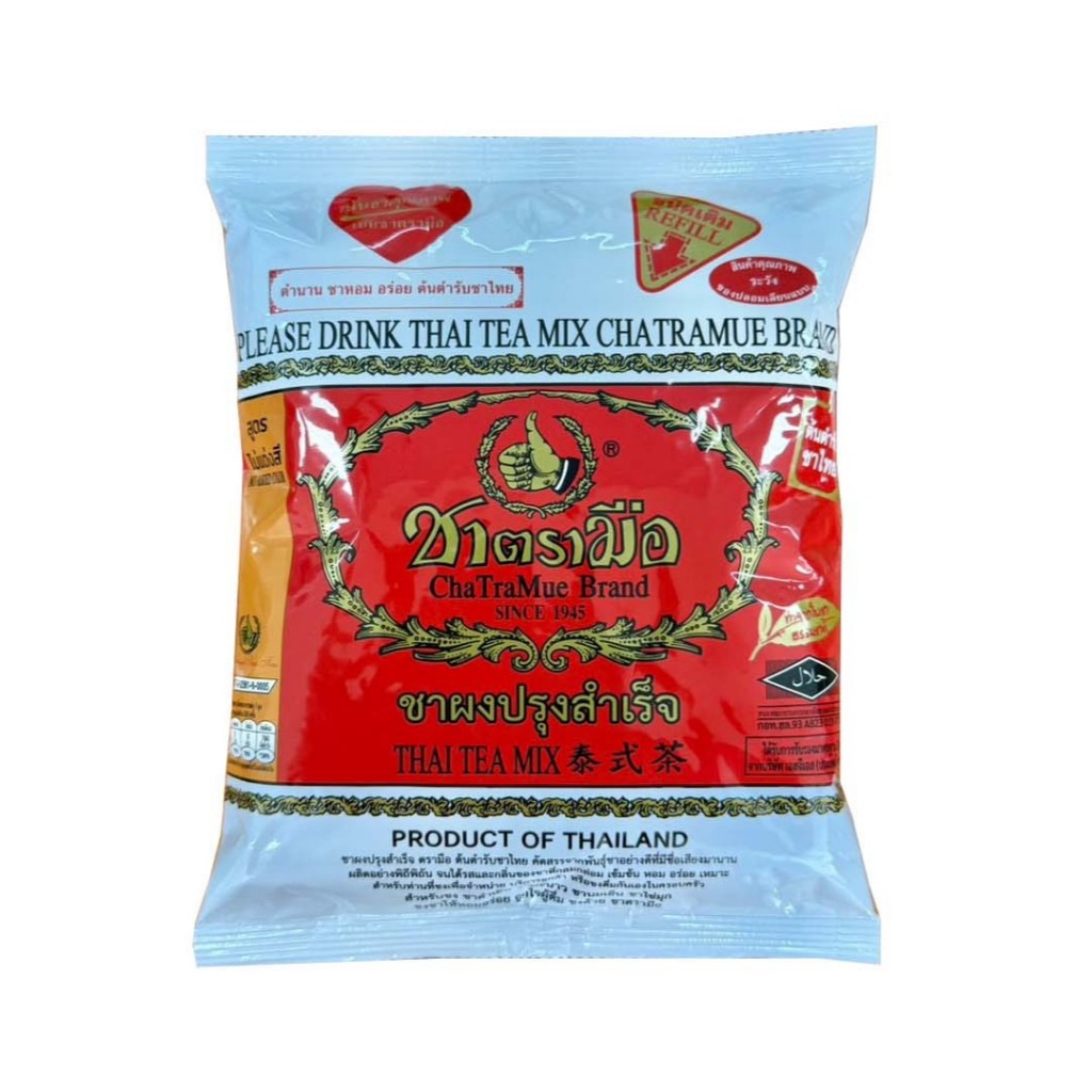 ชาตรามือ ชาไทย สูตรไม่ใส่สี ชนิดถุง 400 กรัม