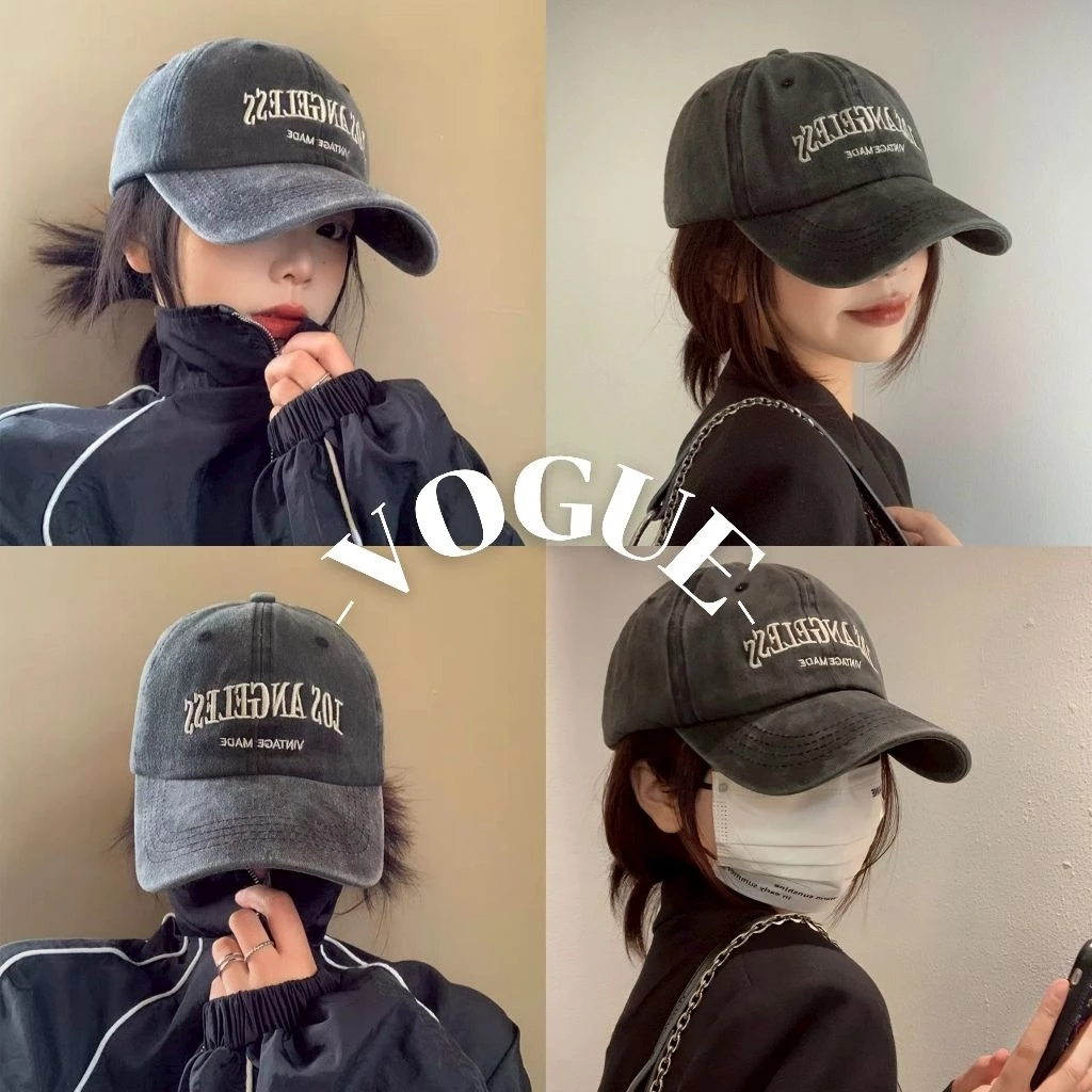 Vogue🌟พร้อมส่ง🌟 หมวกปีก ผ้ายีนส์สียีนส์ Caps ปักตัวอักษรเท่ๆ (MK-8)