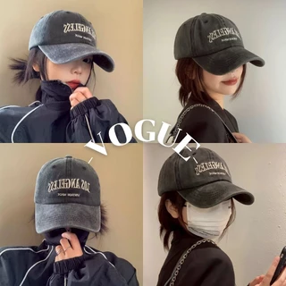 Vogue🌟พร้อมส่ง🌟 หมวกปีก ผ้ายีนส์สียีนส์ Caps ปักตัวอักษรเท่ๆ (MK-8)