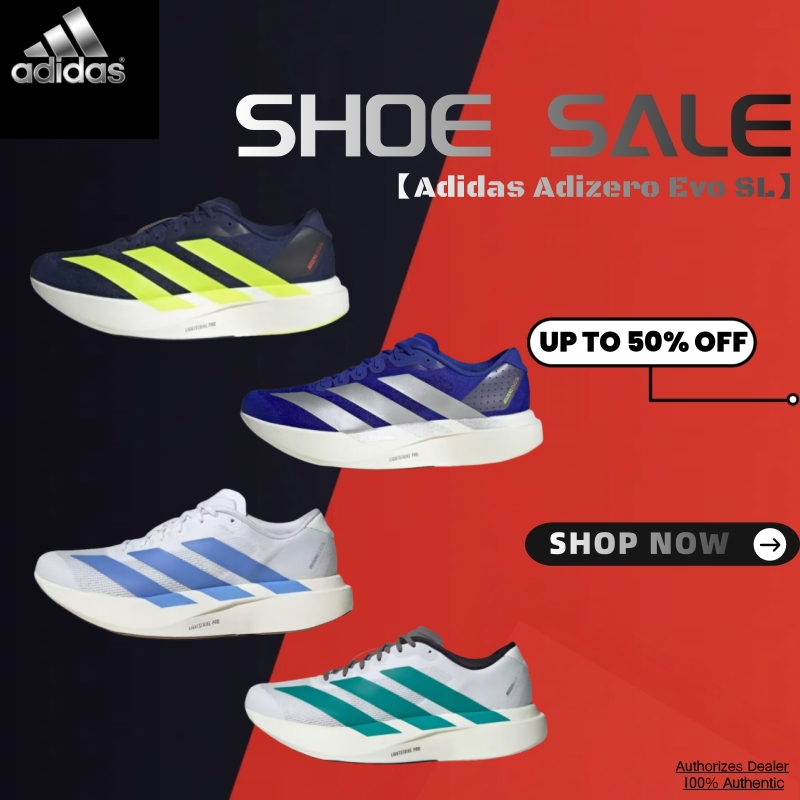 【Joys STOPAN】New Model!!Adidas Adizero Evo SL รองเท้าวิ่ง JR3415/JR3417/JS4452/JS4454/JS4487