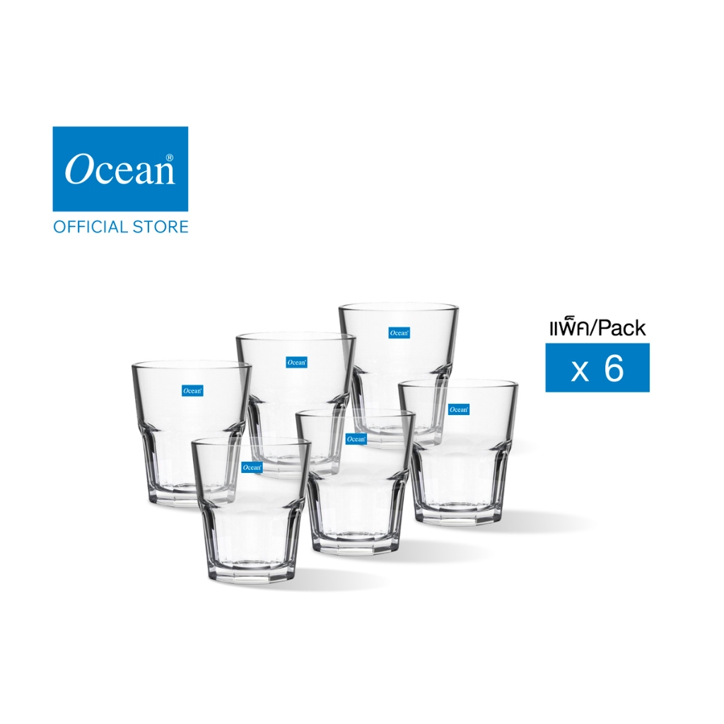 Ocean แก้วน้ำ CENTRA ROCK 200 ml ( Pack of 6 )