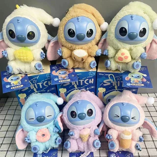 🔥ของแท้🔥กล่องจุ่ม กล่องจุ่มพวงกุญแจตุ๊กตา Miniso Stitch Eat Something Before Sleep ตุ๊กตาสุดน่ารักพวงกุญ