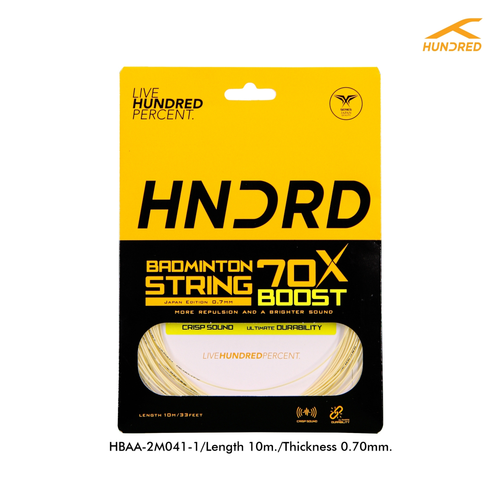 HUNDRED 70X Boost STRING 0.70 mm เอ็นแบดมินตัน​ รุ่น
