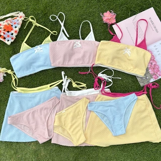ส่งไวจากไทย ชุดว่ายน้ำผู้หญิง beachwear bikini set มีฟองน้ำ ใหม่ summer#0821