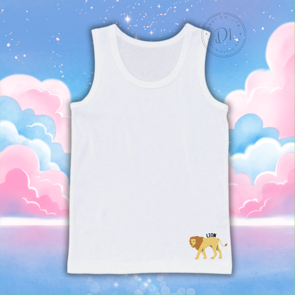 เสื้อกล้าม ลายสัตว์ป่า เสื้อซับในเด็ก ไซส์2-13ขวบ ใส่ได้ ผ้านุ่มระบายอากาศได้ดี ซักแล้วไม่ยับ - รูปที่ 2