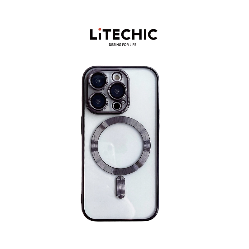 เคสชาร์จไร้สาย พร้อมเลนส์กันกล้อง สำหรับ Iphone ทุกรุ่น 11 12 13 14 pro promax x xs xs max xr เคสหรู พร้อมส่ง