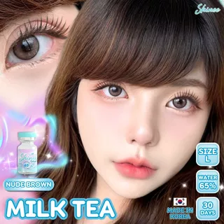 🔥 คอนแทคเลนส์ ✨ขนาดมินิ✨Milk tea(Shinee) Brown / Gray / Nude Brown