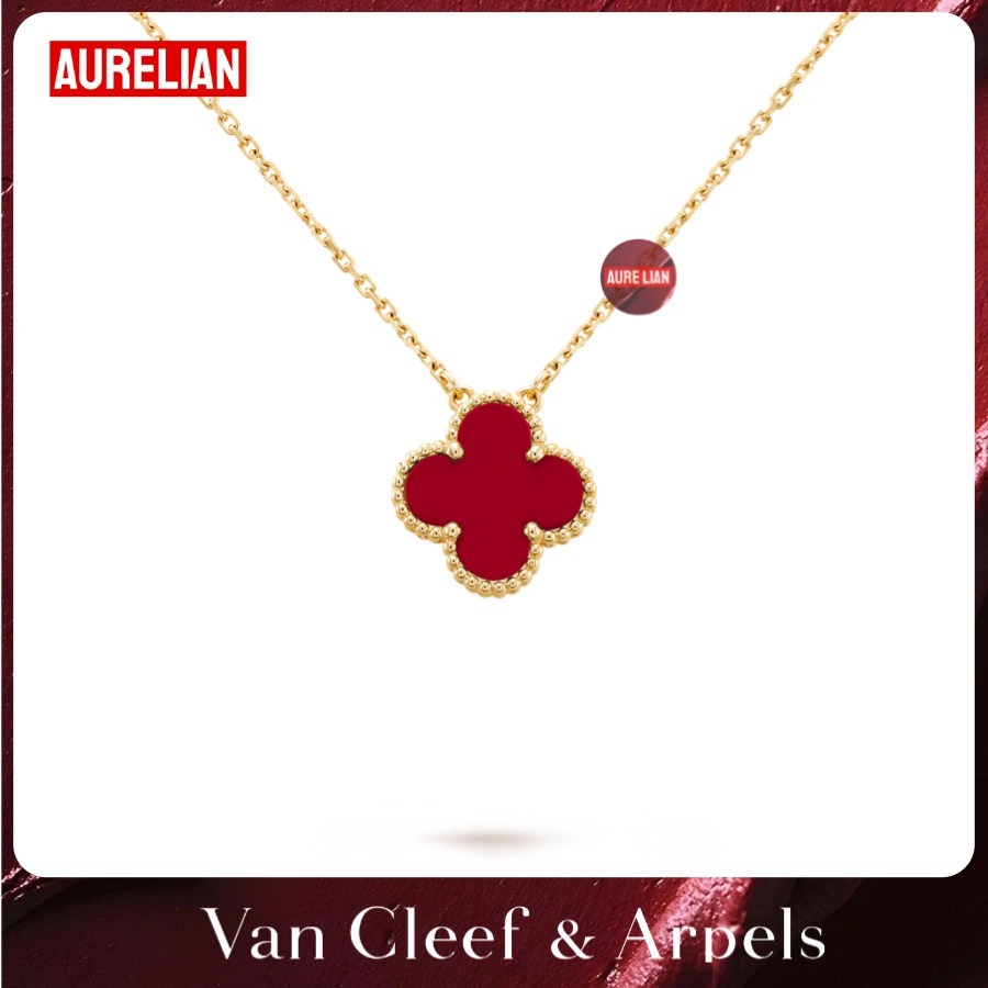 Aurelian™💯Van Cleef & Arpels Vintage Alhambra Necklace 18K Gold สร้อยคอ