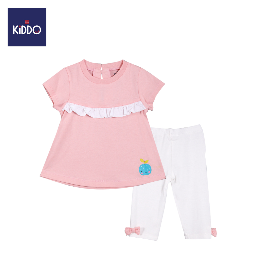 ENFANT (อองฟองต์) BSC KIDDO by Enfant ชุดเสื้อแขนสั้น+กางเกงขาสั้น สำหรับเด็ก 6-12 เดือน คอลเล็กชั่น Love Letter
