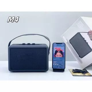 ลำโพงบลูทูธไร้สาย รุ่น M4 เสียงดีมาก เบสแน่น เสียงนุ่ม ดีไซส์สวย ปรับเสียงเบส/แหลมได้