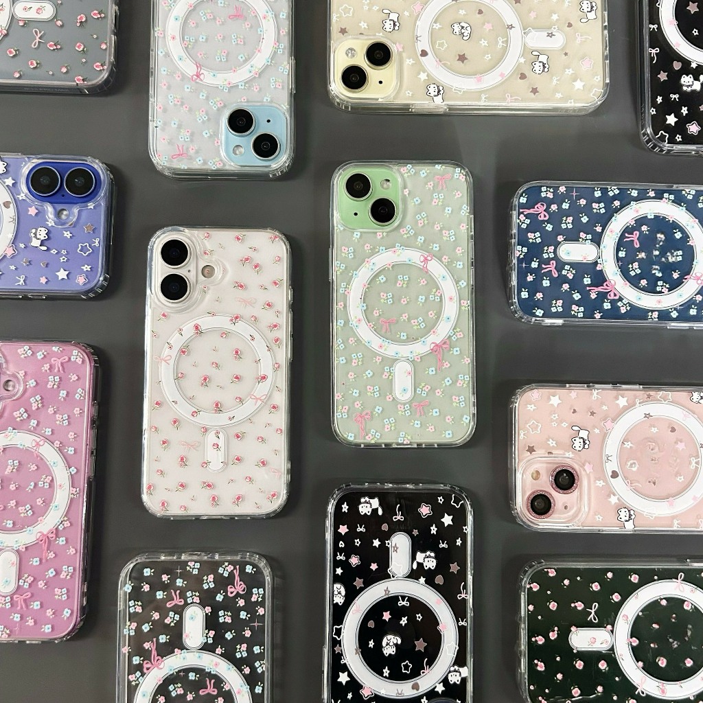 🔥New🔥เคสใสชาร์จได้ เคสใสลายการ์ตูน for iPhone11/12/13/14/15/16/Pro/max 16Promax 16plus 15plus 14plus