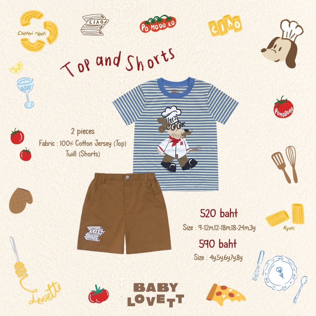 26 Bon Appétit Baby - Top and Shorts