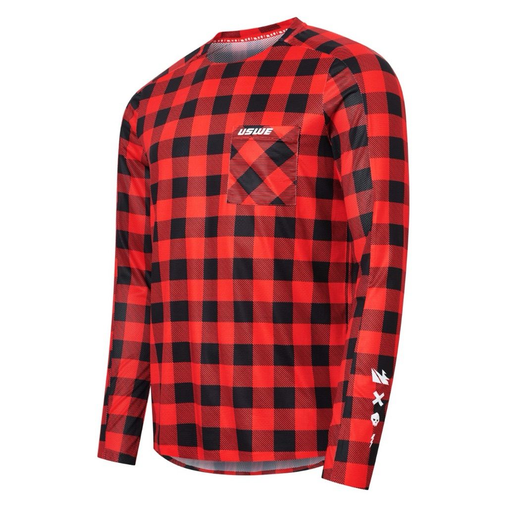 🇸🇪USWE - เสื้อวิบาก FLANNEL LONG SLEEVE ( FLAME RED )