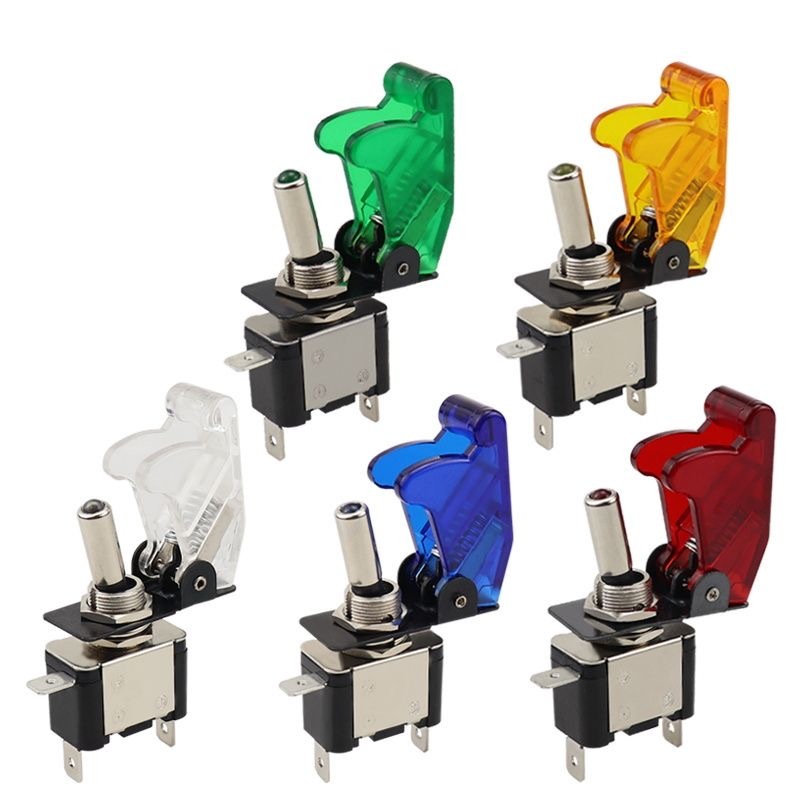 สวิตซ์เครื่องบิน เปิด/ปิด 20A รถยนต์ 12v-24v พร้อมฝาครอบ MZ พร้อมส่งจากไทย 1ชิ้น car