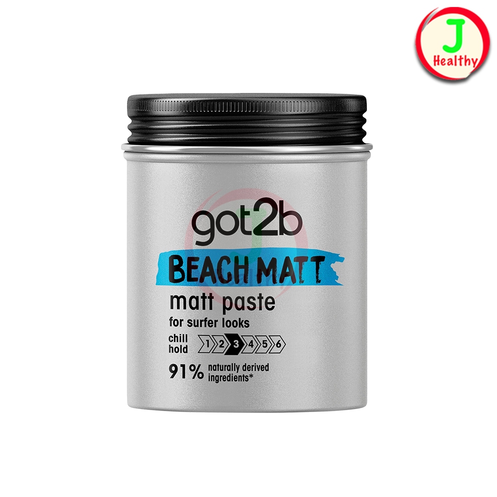 Schwarzkopf Got2b Beach Matt แว็กซ์จัดแต่งทรงผม สูตรบีช แมทท์ (กระปุก 100 มล.)