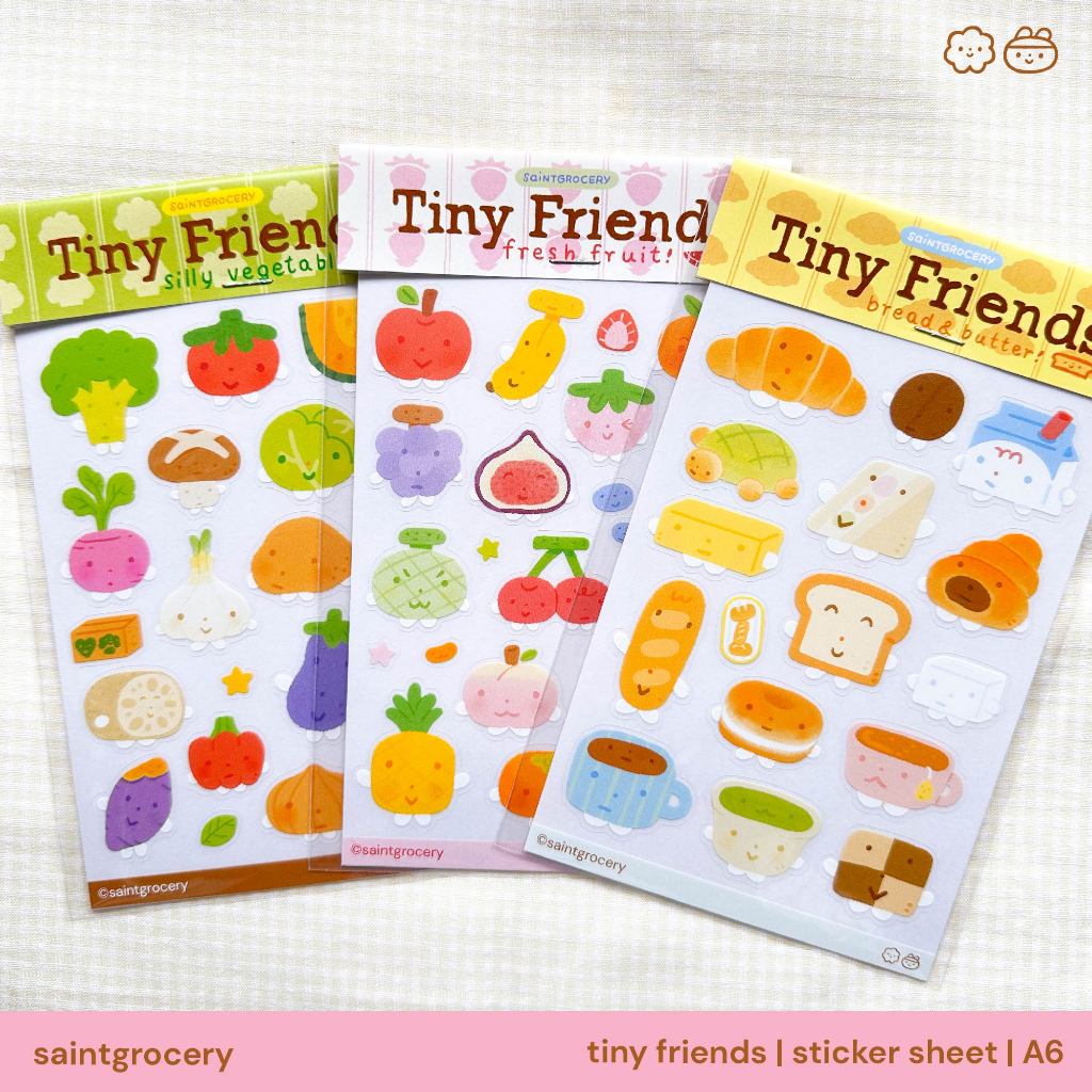 สติ๊กเกอร์ไดคัท tiny friends sticker | saintgrocery