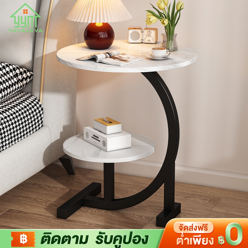 YYM☕โต๊ะกลางโซฟา จัดเก็บแบบ2ชั้น 43*35*54CMโต๊ะกาแฟ โต๊ะข้างโซฟา เรียบง่ายและสร้างสรรค์ ห้องนั่งเล่น