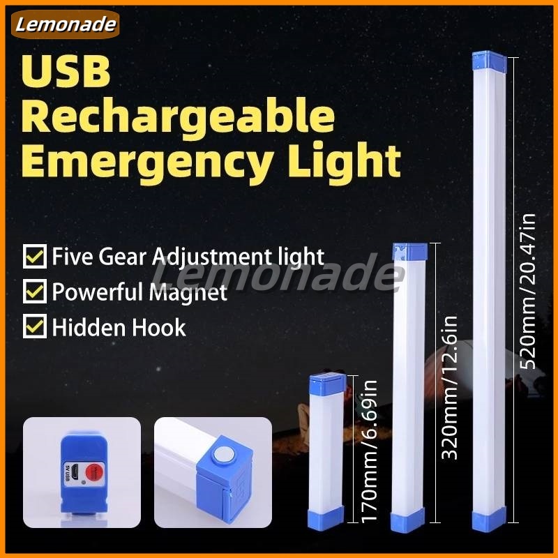 ไฟฉุกเฉินLED ไฟสว่าง แถมฟรีสายชาร์จ ชาร์จแบตได้ แบตทน (ปรับได้ 3 โหมด)