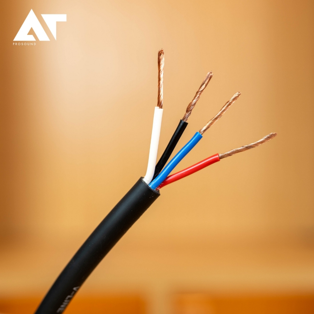 VL Audio VLine S04N25 (ราคา 1-5 เมตร) สายลำโพง สายสัญญาณ 4 คอร์ ขนาด 2.5mm² ม้วนเก็บง่าย AT Prosound