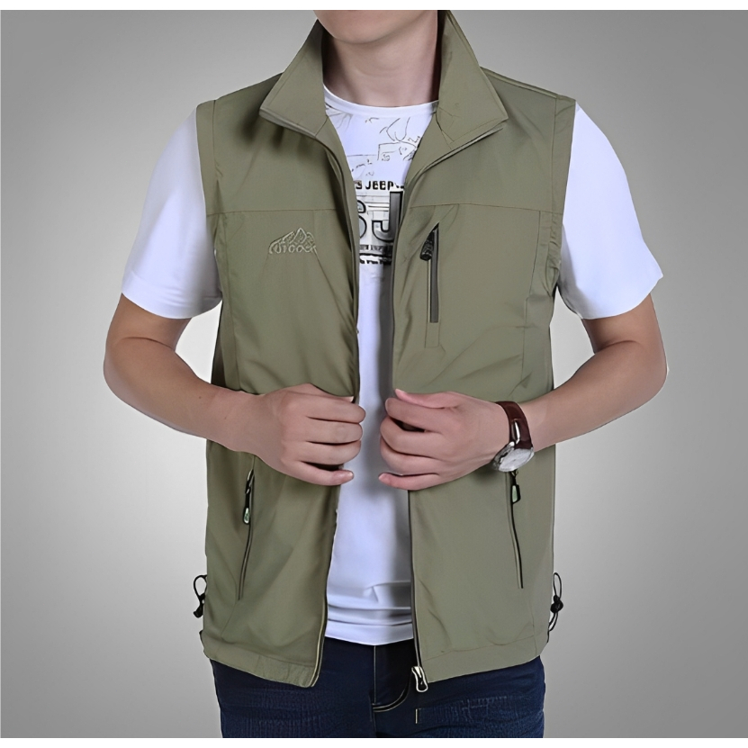 【COD】เสื้อกั๊กผู้ชาย ฤดูร้อน ทหาร เสื้อไม่มีแขน กลางแจ้ง ลำลอง น้ำหนักเบา ระบายอากาศ Waterproof - รูปที่ 2