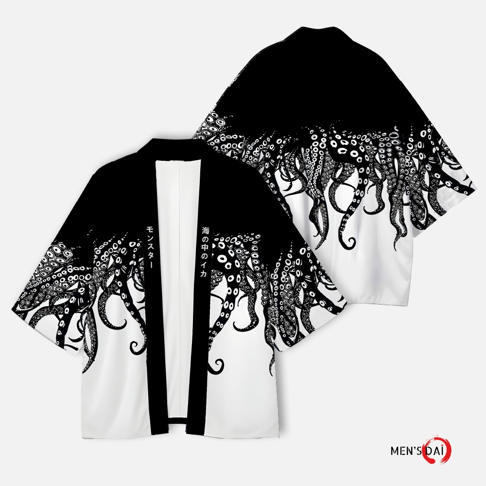 🔥New Arrival🔥  เสื้อคลุมปลาหมึก Optopus ทรงยูกาตะ ฮาโอริ สไตล์ญี่ปุ่น เนื้อผ้าใส่สบาย ใส่ได้ทั้งผู้หญิงและผู้ชาย